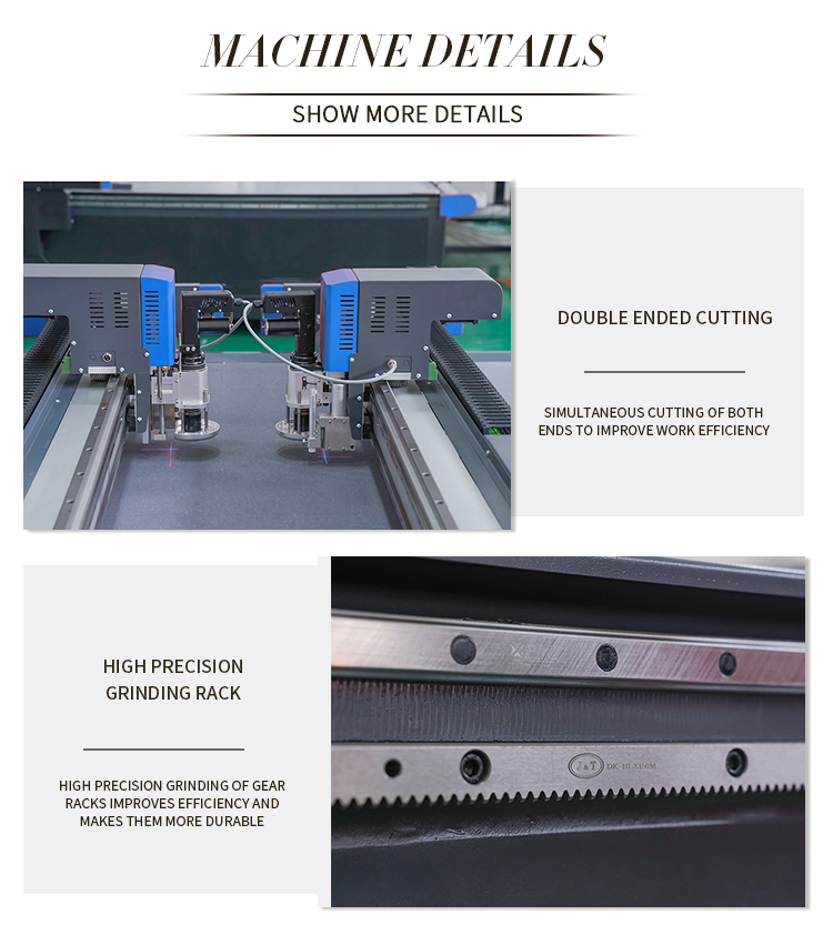 machine de d&eacute;coupe &agrave; couteau oscillant &agrave; double faisceau