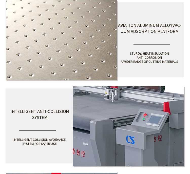 Machine de d&eacute;coupe du cuir CNC